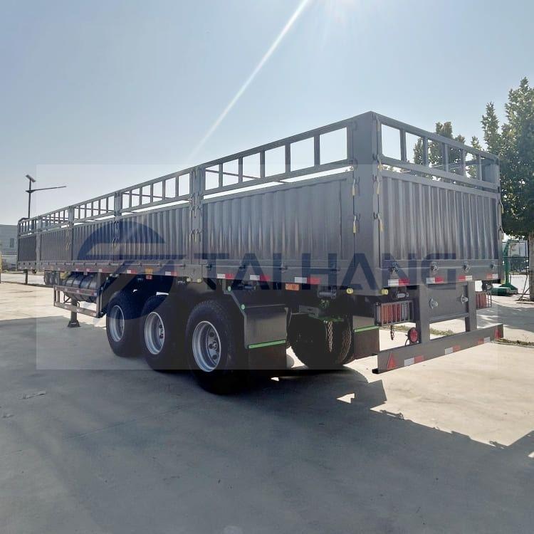3 Axle 60 Ton Cargo Fence Semi Trailer
