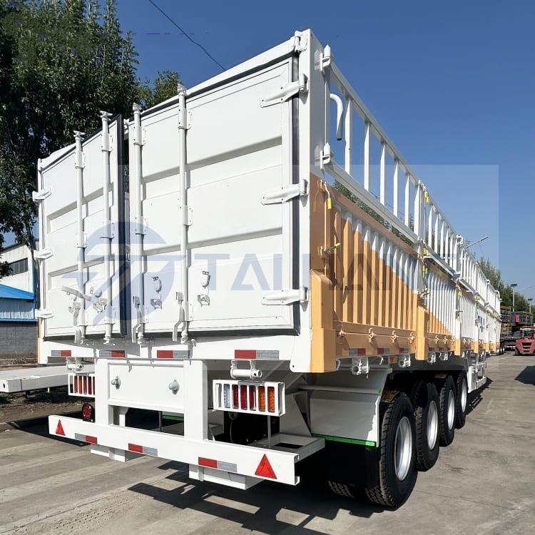 4 Axle 80 Ton Cargo Fence Semi Trailer