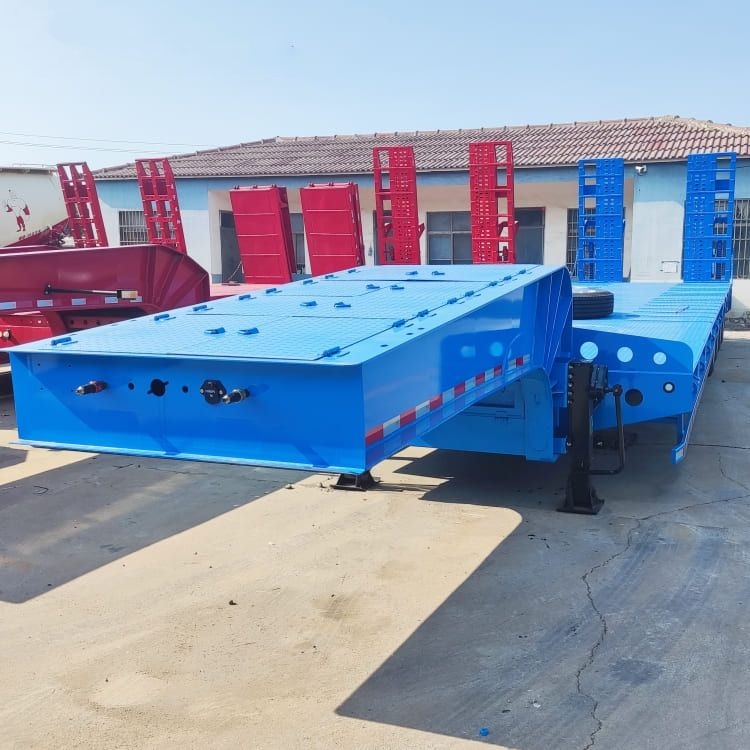 16 Wheeler 100t 4 Axle Low Bed Trailer 