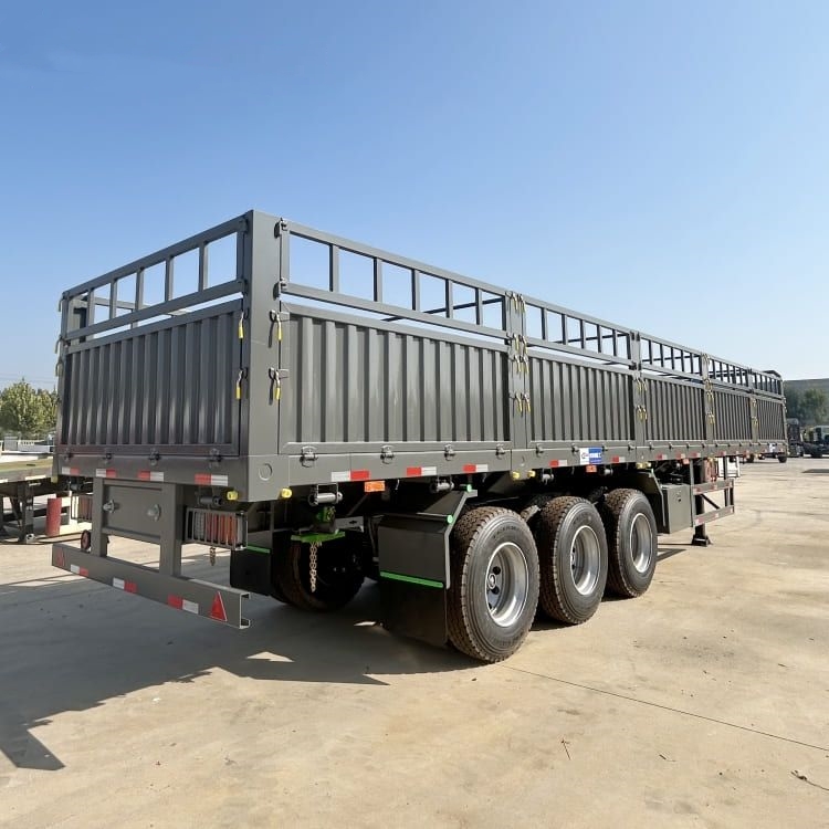 3 Axle 60 Ton Cargo Fence Semi Trailer