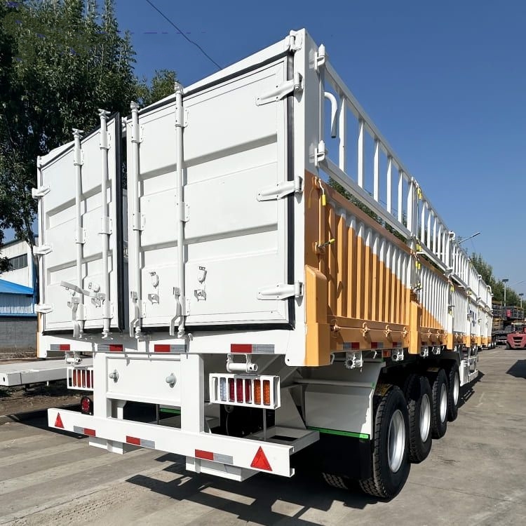 4 Axle 80 Ton Cargo Fence Semi Trailer